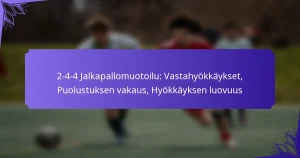 2-4-4 Jalkapallomuotoilu: Vastahyökkäykset, Puolustuksen vakaus, Hyökkäyksen luovuus