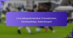 2-4-4 Jalkapallotaktiikat: Prässääminen, Vastahyökkäys, Rakentelupeli