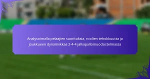 Analysoimalla pelaajien suorituksia, roolien tehokkuutta ja joukkueen dynamiikkaa 2-4-4 jalkapallomuodostelmassa
