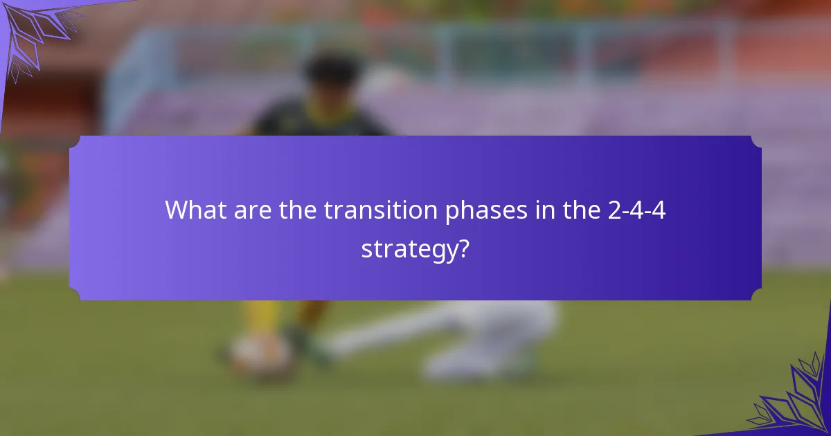 What are the transition phases in the 2-4-4 strategy?